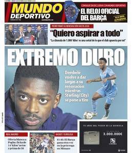 西甲今日头版:拉波尔塔要让巴萨重生 莱万多夫斯基更喜欢皇马