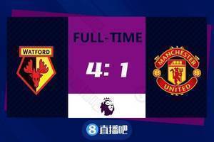 英超-C罗助攻范德贝克替补破门马奎尔染红 曼联1-4沃特福德