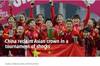FIFA官网：中国女足以惊人的逆转赢得亚洲杯