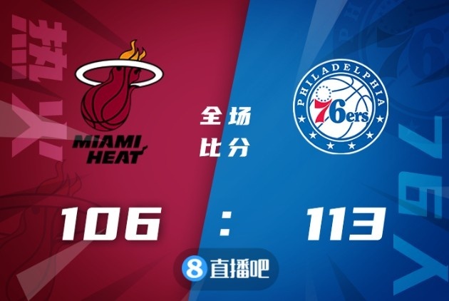 🏀马克西28+5 哈登恩比德缺阵 巴特勒27+5+6 76人扑灭热火